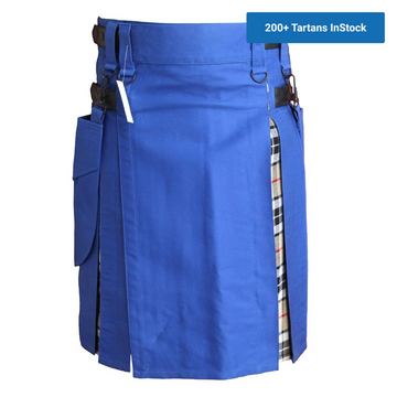 imperial-highland-supplies-royal-blue-hybrid-kilt-with-camel-thompson-tartan-front